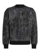 KARL LAGERFELD JEANS Sweatshirt 'Cracked'  grå / sort