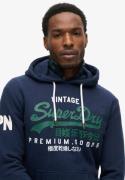 Superdry Sweatshirt  navy / mørkegrøn / hvid