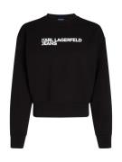 KARL LAGERFELD JEANS Sweatshirt 'ESSENTIAL'  sort / hvid