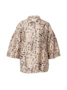 OBJECT Bluse  beige / sort