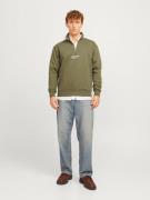 JACK & JONES Sweatshirt 'JORVesterbro'  oliven / offwhite