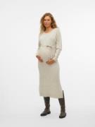 Vero Moda Maternity Strikkjole 'VMMLEFILE'  beige-meleret