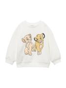 MANGO KIDS Sweatshirt  ecru / gul / fersken / sort