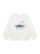 MANGO KIDS Sweatshirt 'CAR'  ecru / sand / navy / mørkegrå