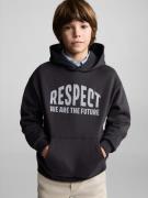 MANGO KIDS Sweatshirt 'RESPECT'  grå / antracit