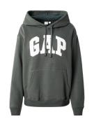 GAP Sweatshirt 'HERITAGE'  mørkegrøn / hvid