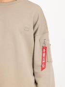 ALPHA INDUSTRIES Sweatshirt 'Essentials'  sand / blodrød / hvid