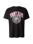 Tommy Jeans Bluser & t-shirts 'VARSITY TIGER'  lyserød / sort / hvid