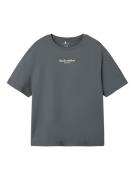 NAME IT Shirts 'NKMBRODY'  mørkegrå / hvid