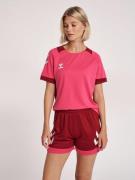 Hummel Funktionsbluse 'Lead'  grå / pink / mørkerød / hvid