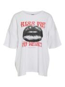 Noisy may Shirts 'NMIDA KIM LIPS'  rød / sort / hvid