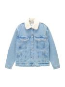 Pull&Bear Overgangsjakke  blue denim / hvid