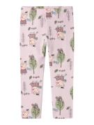 NAME IT Leggings 'NMFDYKA PEPPA'  grøn / lilla / lysviolet / pastelpin...