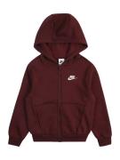 Nike Sportswear Sweatjakke 'CLUB FLC'  burgunder / hvid