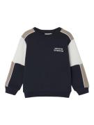 NAME IT Sweatshirt  marin / grå / hvid