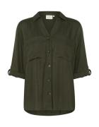 Kaffe Bluse 'Sille Utility'  oliven