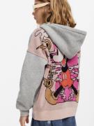 Desigual Sweatjakke  grå / mørk pink / rød / sort