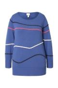 Ulla Popken Pullover  navy / safir / laks / hvid