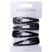 Dazzling Hår 4-pack Barettes Pattern Large