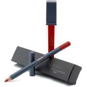 Aden Liquid Lipstick + Lipliner Pencil Set Cranberry 14