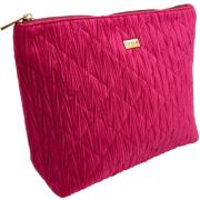 PIPOL BAZAAR Triangle Cosmetic Bag Quilted Raspberry Red