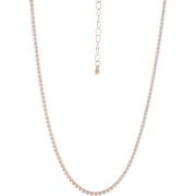 Dazzling J3 Thin Tennis Necklace Gold