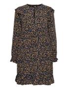 Printed Drapey Dress With Shoulder Ruffles Scotch & Soda Patterned