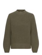 Slfleslie Ls Knit O-Neck B Selected Femme Khaki