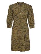Printed Fitted Button-Through Dress Scotch & Soda Green