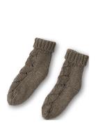 Ardette Knitted Pointelle Socks 17-18 That's Mine Brown