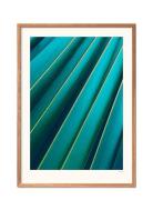 Leaf Poster & Frame Blue