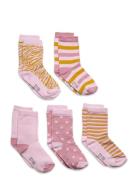 Sock W. Pattern Minymo Pink