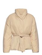 Recycled Down Wrap Puffer Jacket Calvin Klein Beige