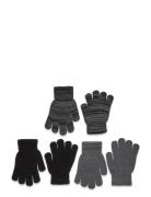 Neckar Knitted 3-Pack Gloves ZigZag Black