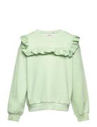 Kogofelia L/S Frill O-Neck Bo Swt Kids Only Green