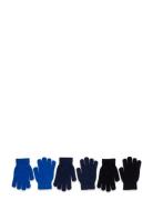 Neckar Knitted 3-Pack Gloves ZigZag Blue