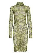 Jersey Mesh Barnau Dress Aop Mads Nørgaard Green