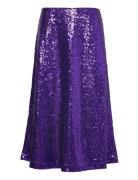 Slfsola Hw Midi Sequins Skirt B Selected Femme Purple