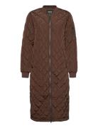 Onljessica X-Long Quilted Coat Otw ONLY Brown