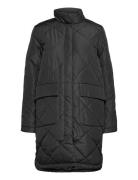 Slfnaddy Quilted Coat Selected Femme Black