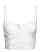 Iva Broderie Cot Crop Top French Connection White