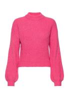Vifelo L/S Cropped Knit Top/Su - Vila Pink