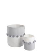Pom Pom Basket Small - Tan Toddlekind Grey