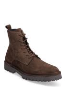 Slhricky Nubuck Lace-Up Boot B Selected Homme Brown