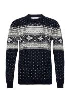 Slhclaus Ls Knit Crew Neck W Selected Homme Navy