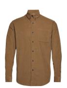 Slhregrick-Cord Shirt Ls W Selected Homme Brown