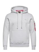 Back Print Hoody Alpha Industries Grey