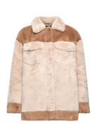 Yvonne Faux Fur Jacket Lexington Clothing Beige