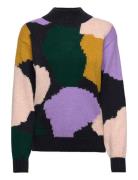 Multicolour Jacquard High Neck Knitted Jumper Bobo Choses Patterned