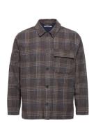 Clive Wool Shirt Wood Wood Patterned